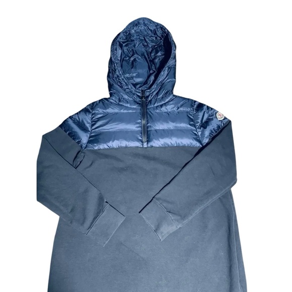 Moncler ABITO C/CAPPUCCIO DRESS W/HOOD Youth Size 10Y Navy Blue - Picture 2 of 14